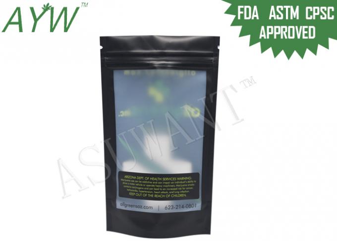product-650-463 Gravure Printing Food Grade Medical Cannabis Ziplock Bags With Clear Window