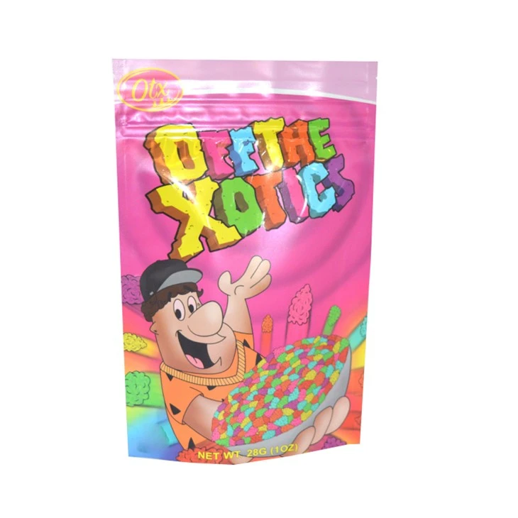 Matte Plastic Zip Lock Edible Mylar Bags Custom Printed Stand Up Pouch