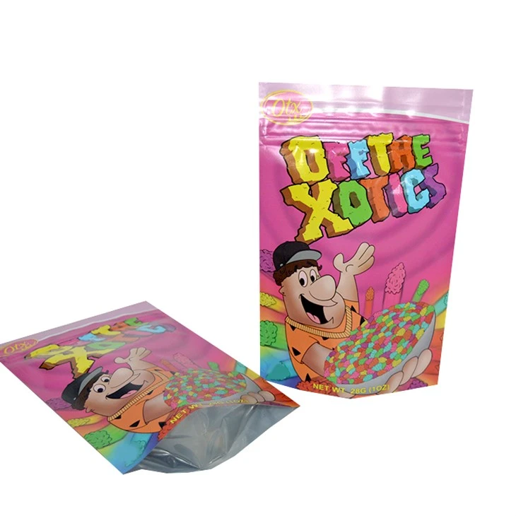 Matowy plastikowy zamek zamka jadalne torby mylar