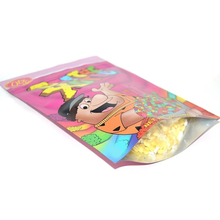 Matte Plastic Zip Lock Edible Mylar Bags Custom Printed Stand Up Pouch