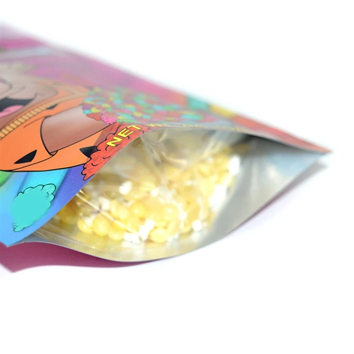 Matte Plastic Zip Lock Edible Mylar Bags Custom Printed Stand Up Pouch