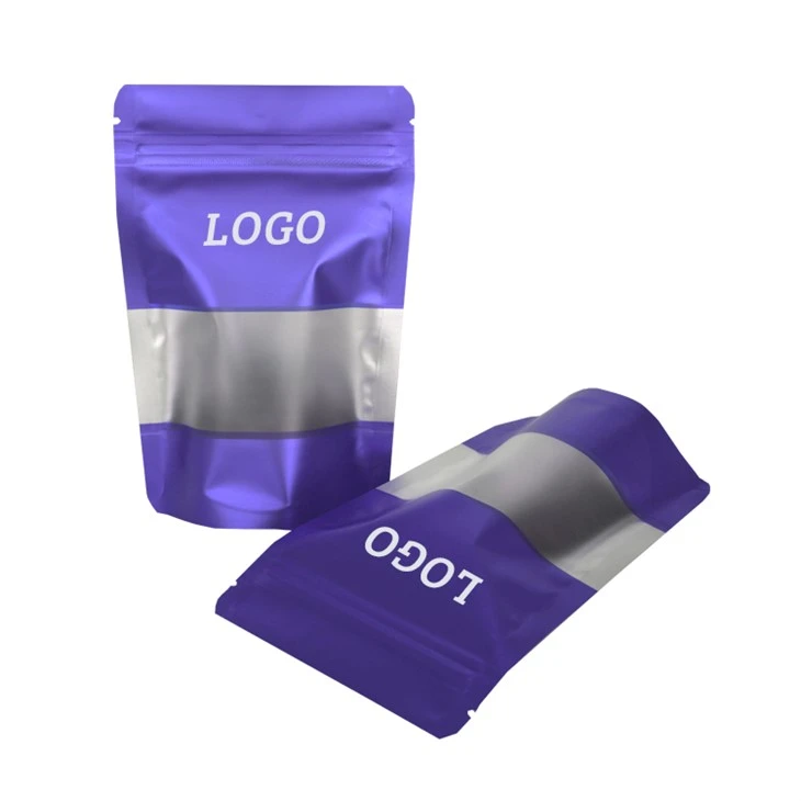 Three Side Seal Small Zipper Edible Bag Customization With Clear Window