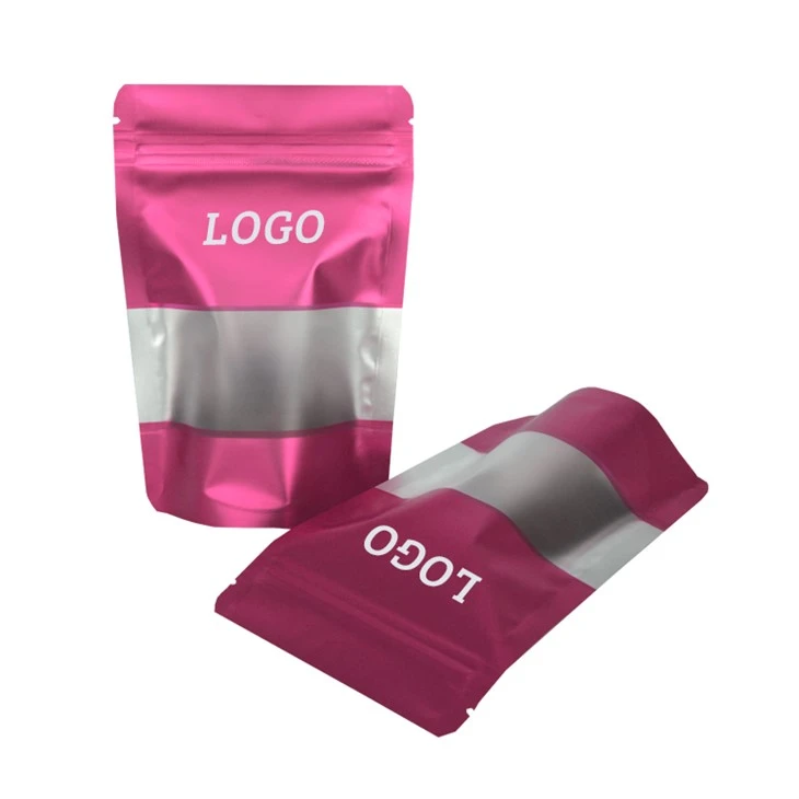 Three Side Seal Small Zipper Edible Bag Customization With Clear Window