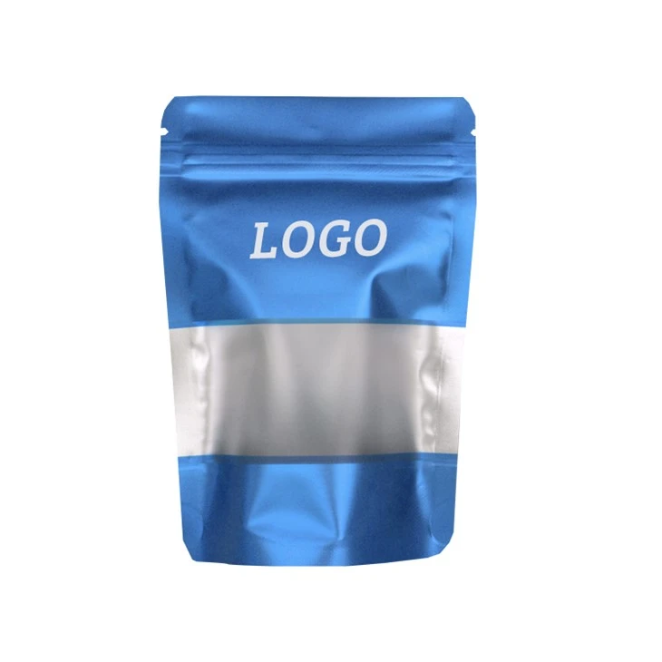 Three Side Seal Small Zipper Edible Bag Customization With Clear Window