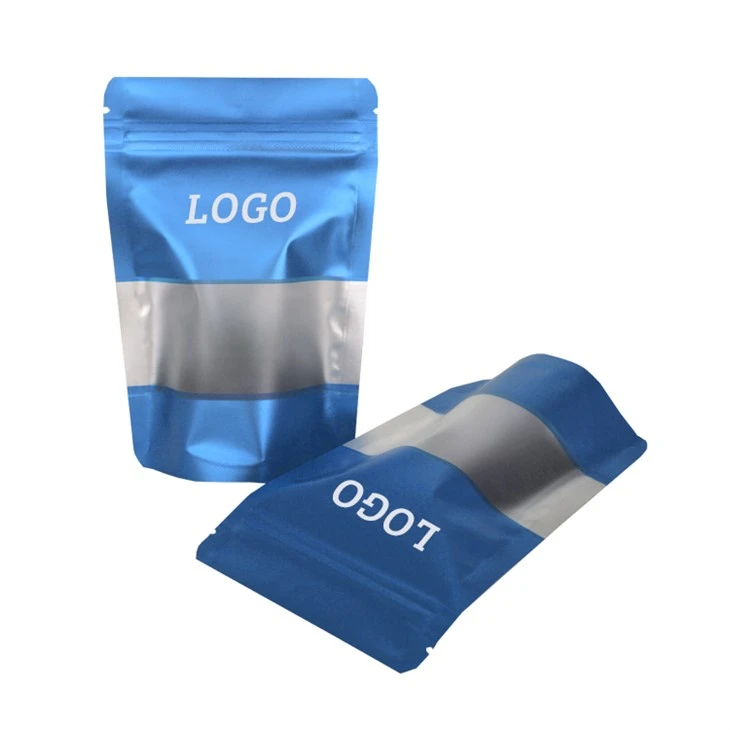 Three Side Seal Small Zipper Edible Bag Customization With Clear Window